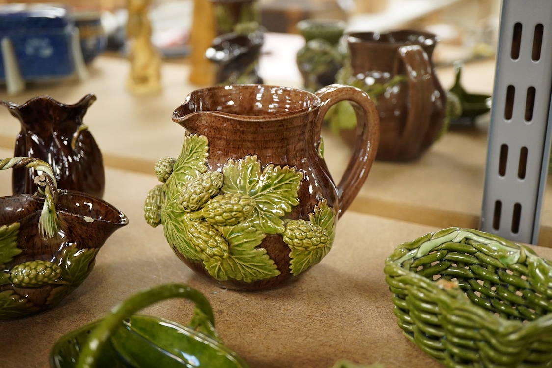 A collection of miniature Rye pottery jugs, vases etc. tallest 10.5cm